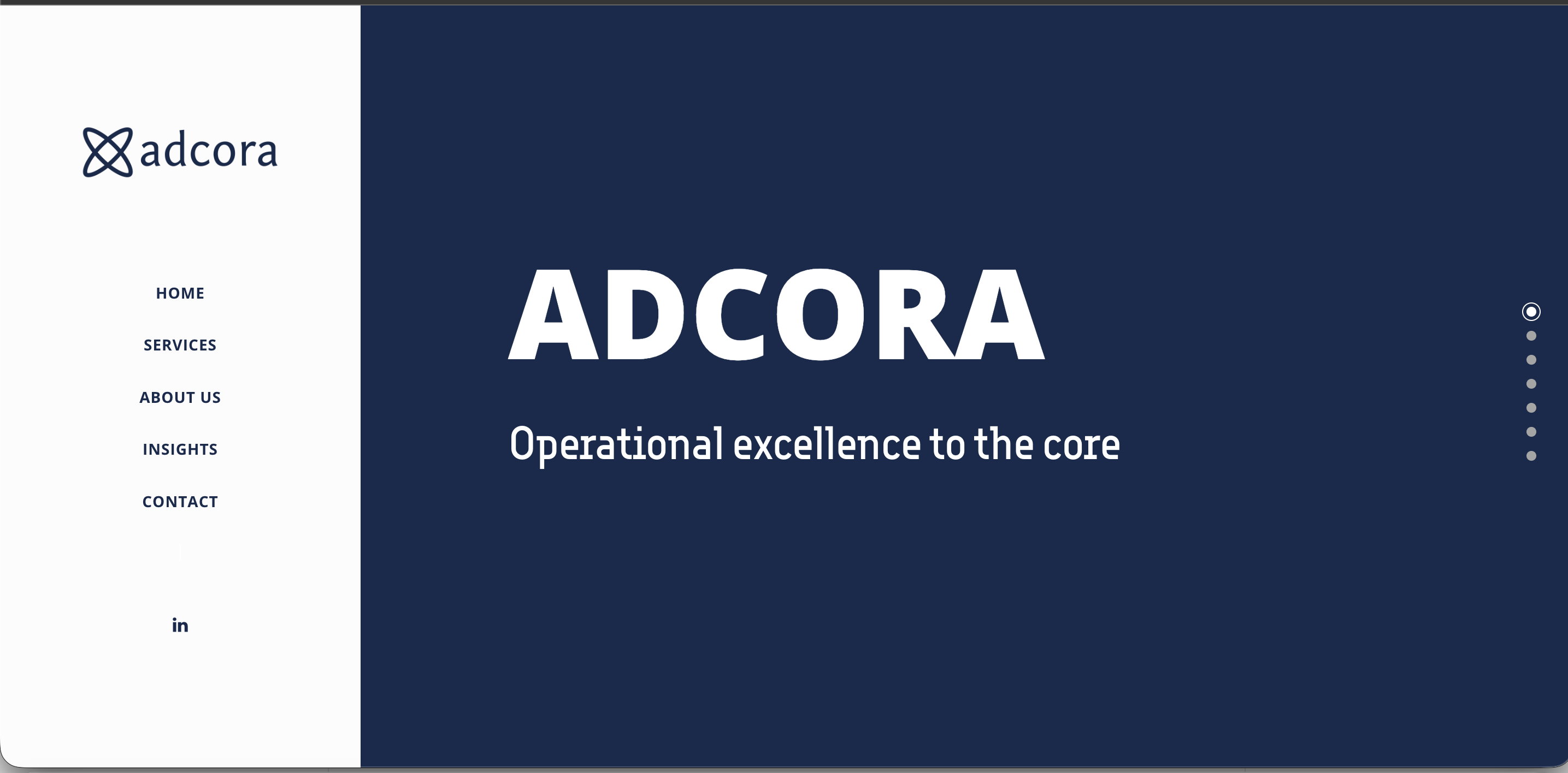 Adcora — poslovna web stranica